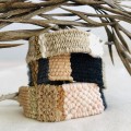 BRANSOLETKA LINEN BRIGHT GOLD, tkana ręcznie bransoletka modern bohemian