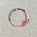 Bransoletka LISBOA SUN pink dot  elastyczna 