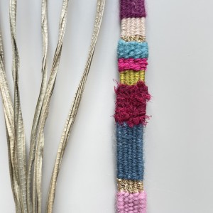 Bransoletka LINEN CALMA tkana ręcznie,  zapinana 